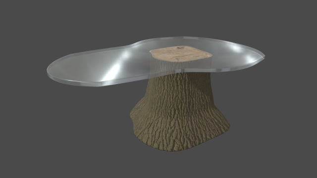 Wooden Glazed Table Model 3D .c4d .max .obj .3ds .fbx .stl .blend