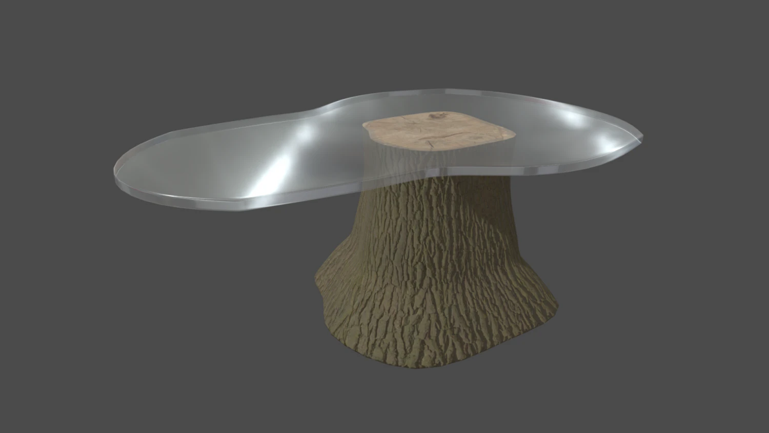 Wooden Glazed Table 3D Model .c4d .max .obj .3ds .fbx .stl .blend 