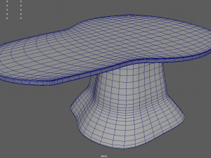 Wooden Glazed Table Model 3D