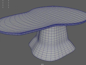 Wooden Glazed Table 3D Model