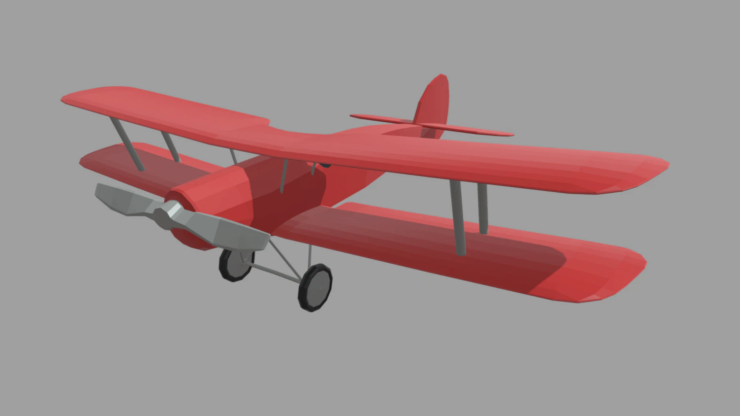 Low Poly Plane 02 3D Model .c4d .max .obj .3ds .fbx .stl .blend 