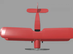 Low Poly Plane 02 3D Model