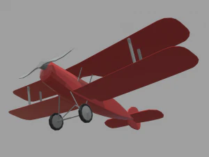 Low Poly Plane 02 3D Model