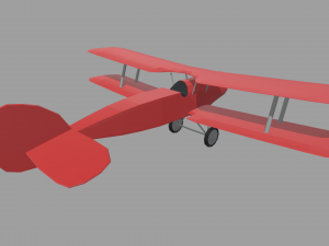 Low Poly Plane 02 Modelo 3D