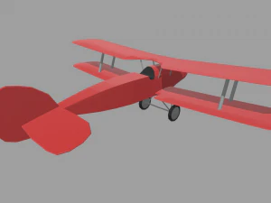 Low Poly Plane 02 3D Model