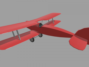 Low Poly Plane 02 Modelo 3D