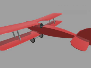 Low Poly Plane 02 3D Model