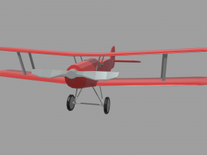 Low Poly Plane 02 Modelo 3D