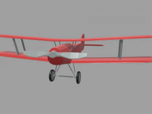 Low Poly Plane 02 3D Model