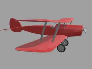 Low Poly Plane 02 Modelo 3D