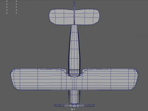Low Poly Plane 02 3D Model