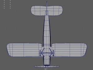Low Poly Plane 02 3D Model