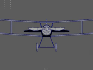 Low Poly Plane 02 3D Model