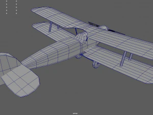 Low Poly Plane 02 3D Model
