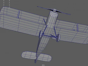 Low Poly Plane 02 3D Model