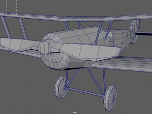 Low Poly Plane 02 3D Model