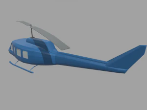 Low Poly Plane 03 3D Model