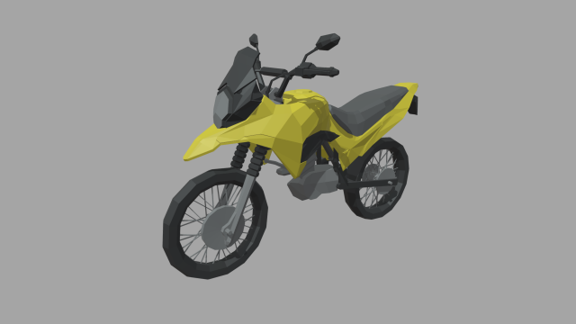 Low Poly Motorbike 01 Modelo 3D .c4d .max .obj .3ds .fbx .stl .blend 