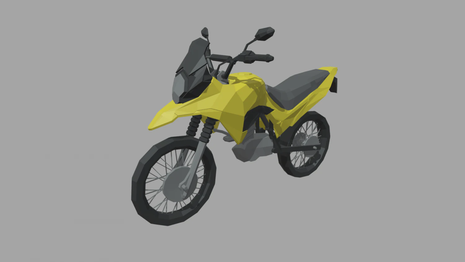Low Poly Motorbike 01 3D Model .c4d .max .obj .3ds .fbx .stl .blend 