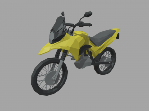 Low Poly Motorbike 01 3D Model