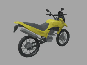 Low Poly Motorbike 01 3D Model