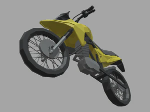 Low Poly Motorbike 01 3D Model