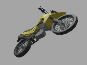 Low Poly Motorbike 01 3D Model