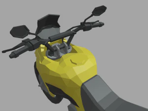 Low Poly Motorbike 01 3D Model
