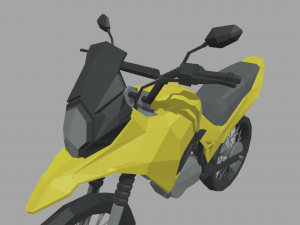 Low Poly Motorbike 01 Modelo 3D