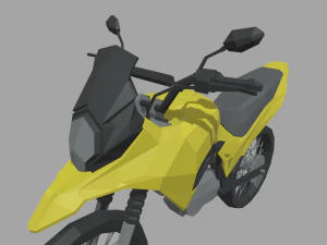 Low Poly Motorbike 01 3D Model