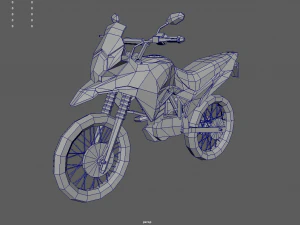 Low Poly Motorbike 01 3D Model