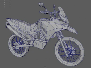 Low Poly Motorbike 01 3D Model