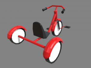 Low Poly Tricycle 3D मॉडल
