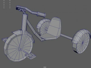 Low Poly Tricycle 3D Model