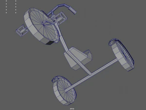 Low Poly Tricycle 3D Model