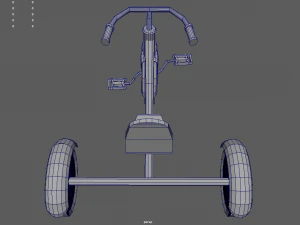 Low Poly Tricycle 3D Model