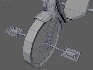 Low Poly Tricycle 3D Model