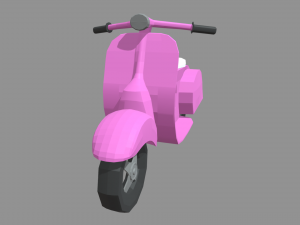 Low Poly Motorbike 02 3D Model