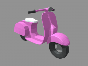 Low Poly Motorbike 02 3D Model