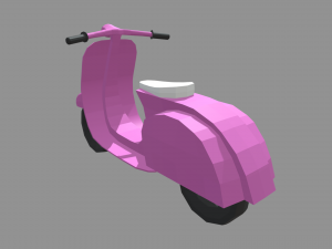 Low Poly Motorbike 02 3D Model