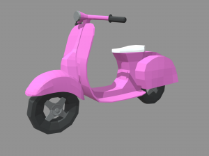 Low Poly Motorbike 02 3D Model