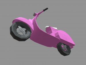 Low Poly Motorbike 02 3D Model