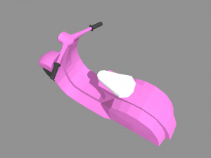 Low Poly Motorbike 02 3D Model