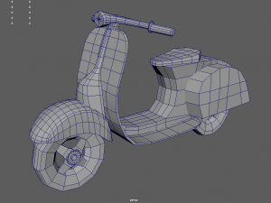 Low Poly Motorbike 02 3D Model