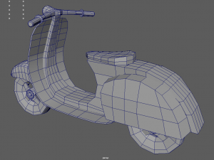 Low Poly Motorbike 02 3D Model