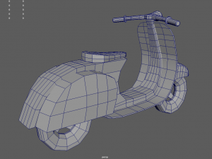 Low Poly Motorbike 02 3D Model