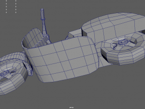 Low Poly Motorbike 02 3D Model