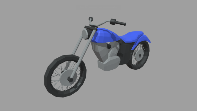 Low Poly Motorbike 03 3Dモデル .c4d .max .obj .3ds .fbx .stl .blend 