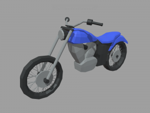Low Poly Motorbike 03 3D Model