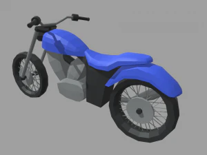 Low Poly Motorbike 03 3D Model